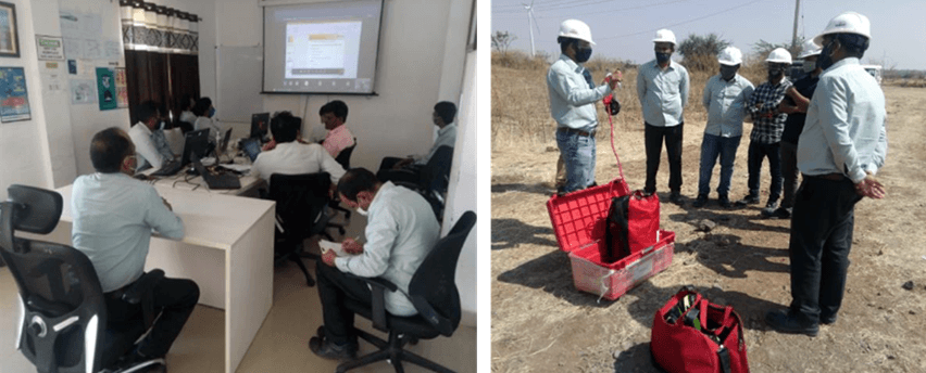 Training underway at the Devarahipparigi Wind Power Project